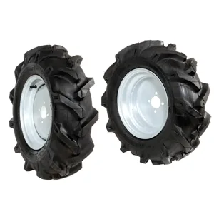Bertolini Coppia ruote gommate 4.00x10" - Disco fisso