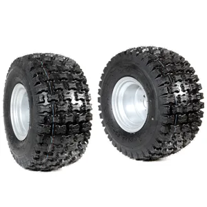 Bertolini Coppia ruote gommate 18-9.50/8" - Disco fisso